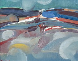 Campiña cordobesa, acrílico sobre madera. 24 × 18ˋ5