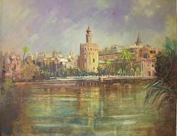 Torre del Oro (Sevilla), Óleo sobre madera.  122 × 105
