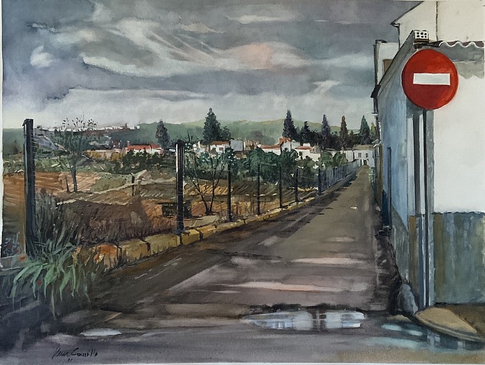 La senda del Palomar acuarela 60x46